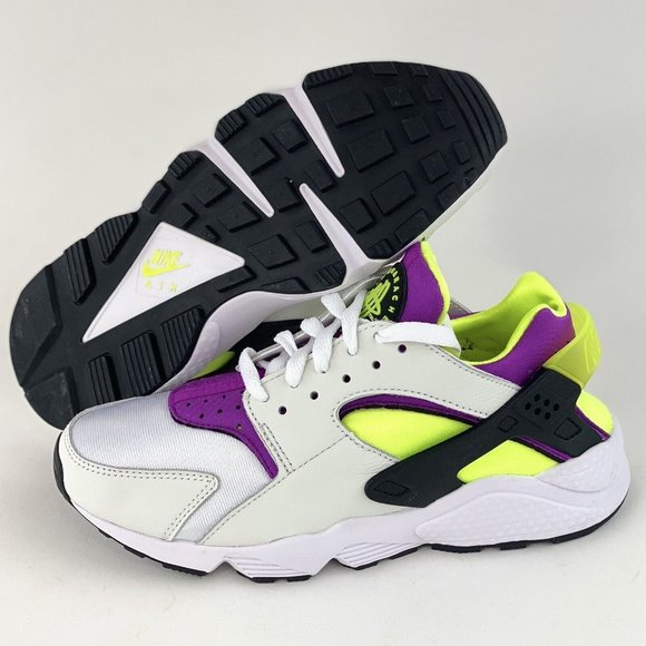 Nike Air Huarache Magenta Green White Women's Sneakers Shoes - Picture 2 of 12